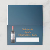 ワインボトルヴィンテージ年 プレイスカード (外部開封)