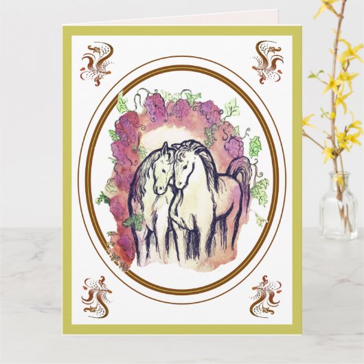 ワインボトル下 カード (黄色い花)