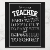 ワインボトル先生ありがとう感謝ギフト ワインラベル (シングルラベル)