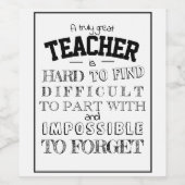 ワインボトル先生感謝サンキューギフト ワインラベル (シングルラベル)