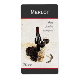 ワインボトル及びグラスワインボトルシール ラベル