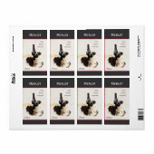 ワインボトル及びグラスワインボトルシール ラベル (フルシート)