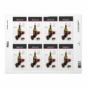 ワインボトル及びグラスワインボトルシール ラベル (フルシート)