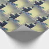 ワインボトル及びブドウデザイン包装紙 ラッピングペーパー (角)