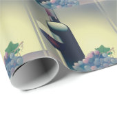 ワインボトル及びブドウデザイン包装紙 ラッピングペーパー (ロールコーナー)