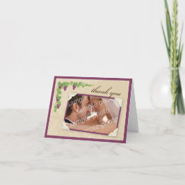 ワインボトル感謝カード(羊皮紙の質感) サンキューカード