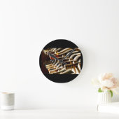 ワインボトル掛け ラウンド壁時計 (ホーム)