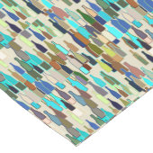 ワインボトル数々の、カラー、ベージュ背景 ショートテーブルランナー (コーナー)