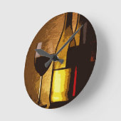 ワインボトル時計 ラウンド壁時計 (傾斜)