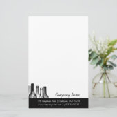 ワインボトル机文房具 便箋 (スタンド正面)