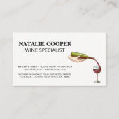 ワインボトル注ぎ 名刺 (正面)