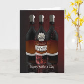 ワインボトル父の日グリーティングカードNo 1パパ カード (黄色い花)