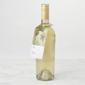 ワインボトル用の緑のブドウのギフトラベルへ及びから ボトルネックタグ (アングル)