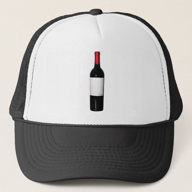 ワインボトル空白の（ラベル）帽子 キャップ (正面)
