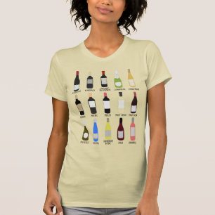 ワインボトル識別ガイドのグラフィック Tシャツ