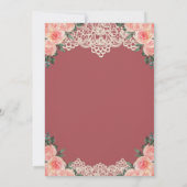 ワインボトル風船 ランジェリー 赤いバラ 引退 招待状 (裏面)