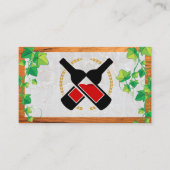 ワインボトル |つる植物 |石と木 名刺 (正面)