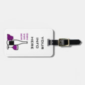 「ワインボトル（ぶどう&グラス付き）」ラゲッジタグ ラゲッジタグ (正面横)