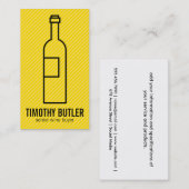 ワインボトル | イエロー 名刺 (正面/裏面)