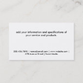 ワインボトル | イエロー 名刺 (裏面)