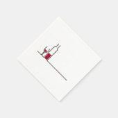 ワインボトル&ガラスナプキン スタンダードカクテルナプキン (角)