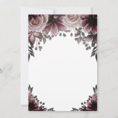 ワインボトル ガラス ライト フローラル ブライダルシャワー 招待状 (裏面)