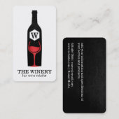 ワインボトル&グラス |ルクス |テクスチャ 名刺 (正面/裏面)