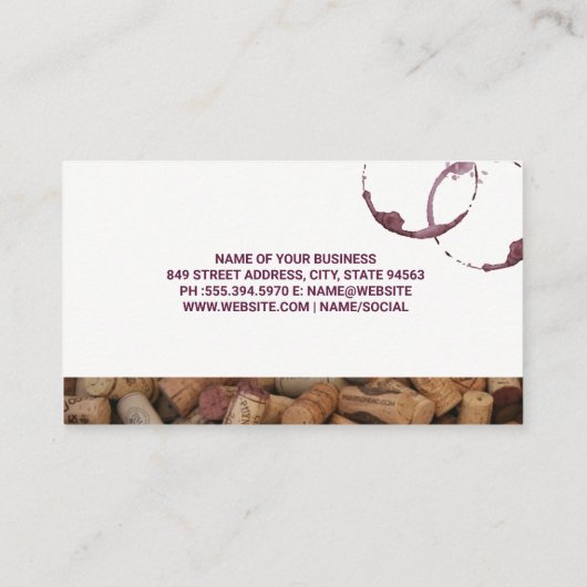ワインボトル |コルク 名刺 (裏面)