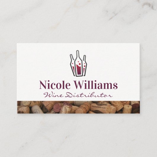 ワインボトル |コルク 名刺 (正面)