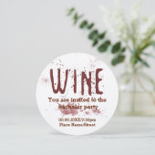 ワインボトル コースター 付き バチェラーパーティー招待状 招待状 (スタンド正面)