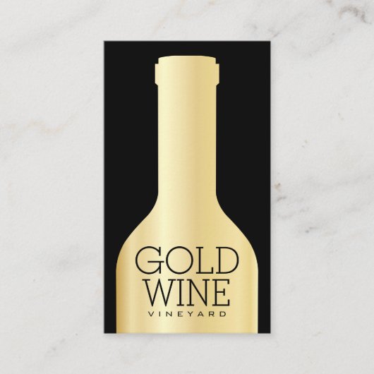 ワインボトル |ゴールデン 名刺 (正面)
