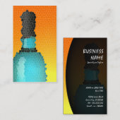 ワインボトル：ステンドグラス 名刺 (正面/裏面)