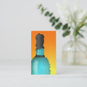 ワインボトル：ステンドグラス 名刺 (スタンド正面)