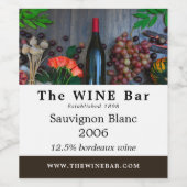 ワインボトル ディスプレイ、ワインバー/ワイナリー ワインラベル (シングルラベル)