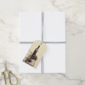 ワインボトル、ブドウ、カッティングボード及びコルク栓抜 ギフトタグ (より糸付き)