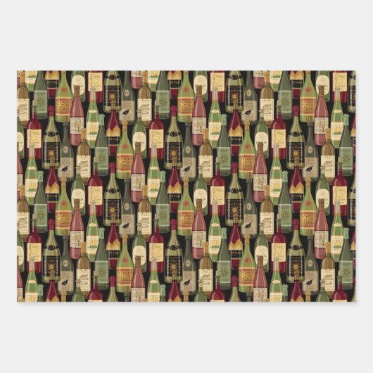 ワインボトル ラッピングペーパーシート (正面)