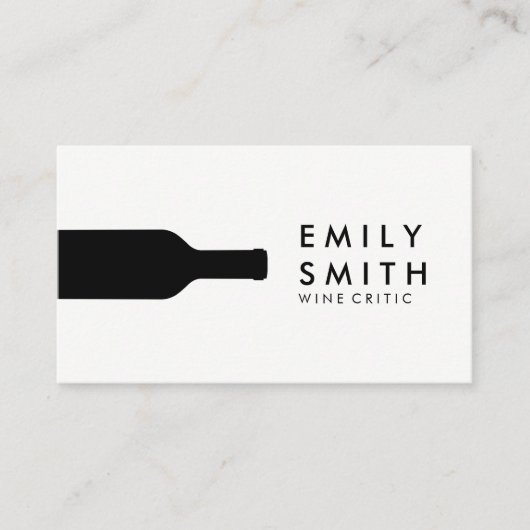 ワインボトル |ワインぶどう 名刺 (正面)