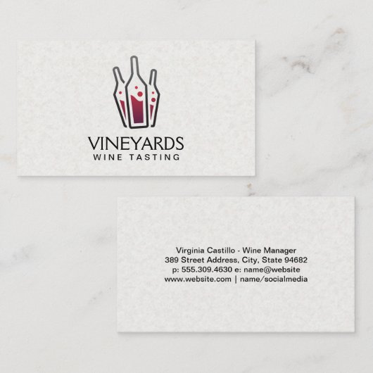 ワインボトル 名刺 (正面/裏面)