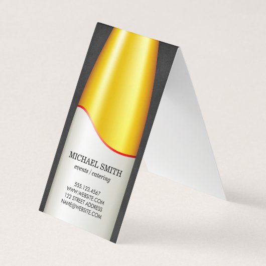 ワインボトル 名刺 (正面)