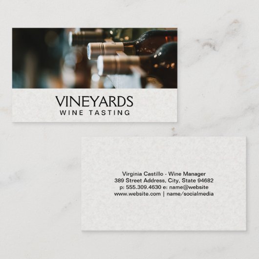 ワインボトル 名刺 (正面/裏面)