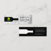 ワインボトル |大理石 |ブドウ園 スキニー名刺 (正面/裏面)