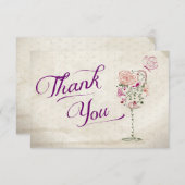 ワインボトル 感謝のメッセージカード サンキューカード (正面/裏面)