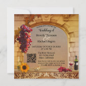 ワインボトル 秋のQRコード ウェディング 招待状 (裏面)