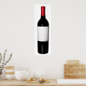 ワインボトル(空白のラベル)ポスター ポスター (キッチン)