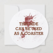 ワインボトル 赤ワイン独身パーティーの招待状 招待状 (裏面)