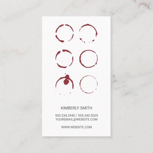 ワインボトル | 酒屋 名刺 (裏面)