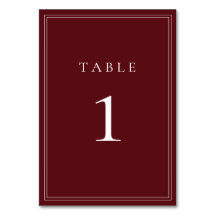 ワインボルドークラシックミニマリストテーブル番号