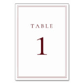 ワインボルドーミニマクラシックリスト テーブルナンバー (裏面)