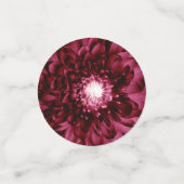 ワインボルドー色の花柄カスタマイズテーブルコンフェッティ コンフェッティ (スモール正面)