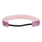 ワインボルドー色の花柄レースの結婚前お披露目パーティー アスレチックヘッドバンド (裏面)